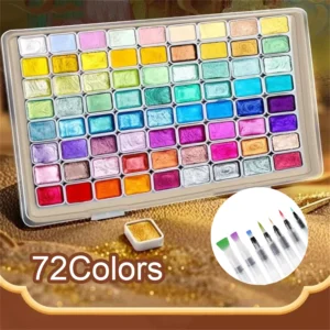 72Metallic Watercolor Paint Set