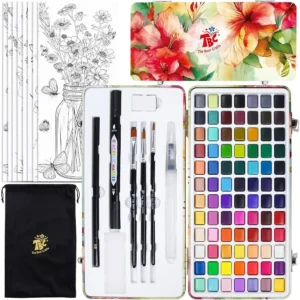 84 Colors Watercolor Paint Set